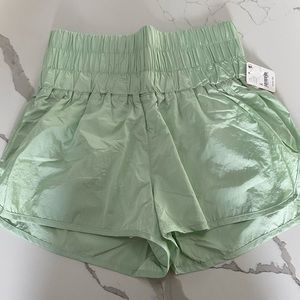 NWT - FREE PEOPLE The Way Home Shorts in Green Mist